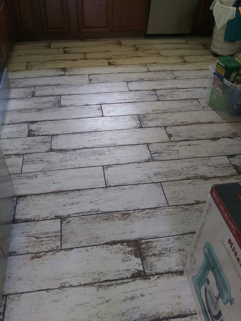 Wood-look tile floor — B&W Floor Covering, Lake of the Ozarks