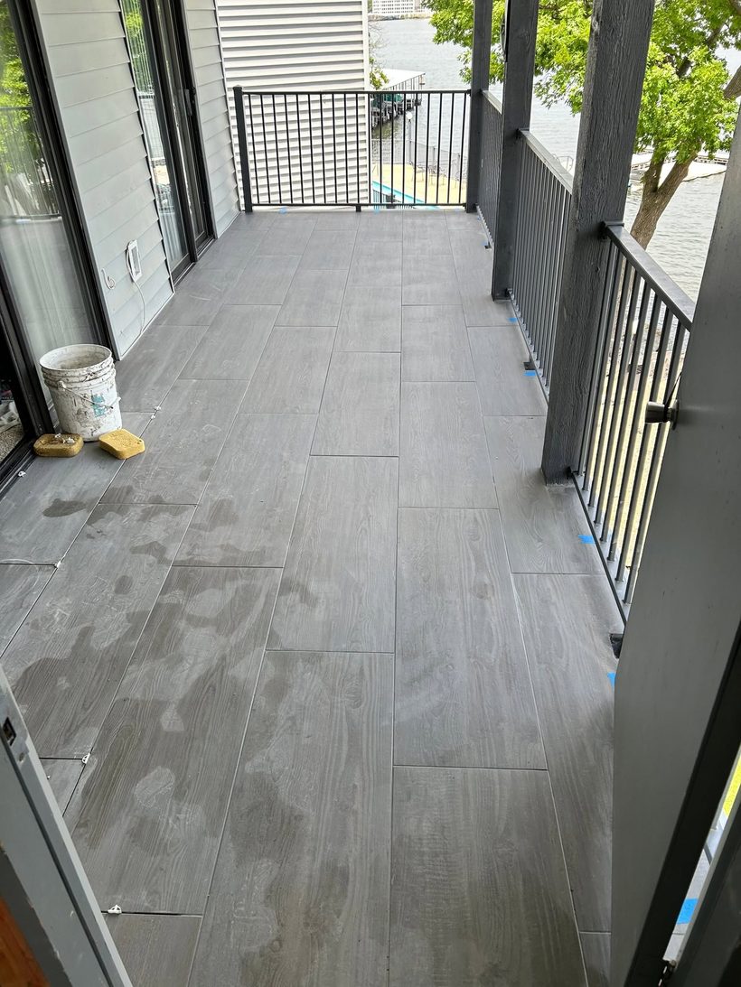 Outdoor tile deck — B&W Floor Covering, Lake of the Ozarks